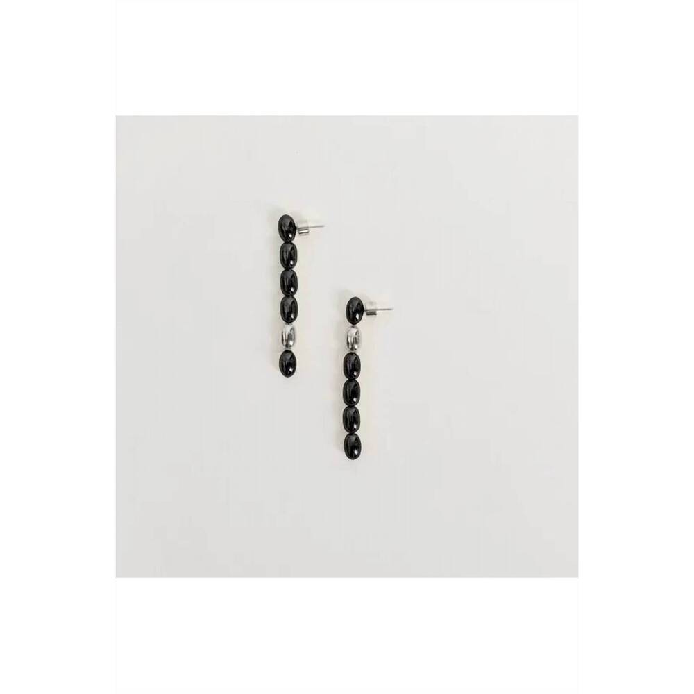 NEW HEAVEN MAYHEM women's edith earrings in black/silver